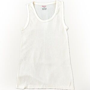 Women’s Large Iconis 100% Cotton Raphael Stretch Ribbed Tank Top in Off-White